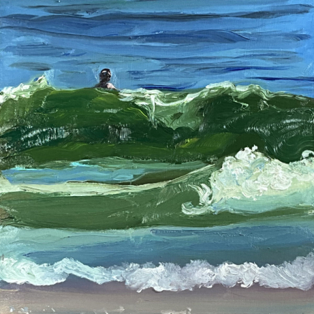 painting of beach